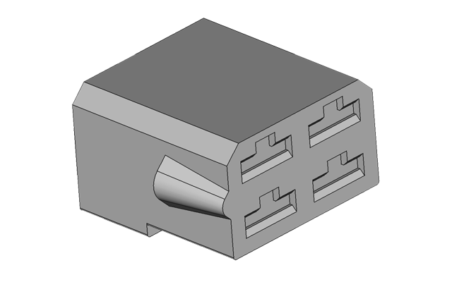 CONNECTEUR FASTIN-FASTON 4 VOIES FEMELLE TE REF 180900